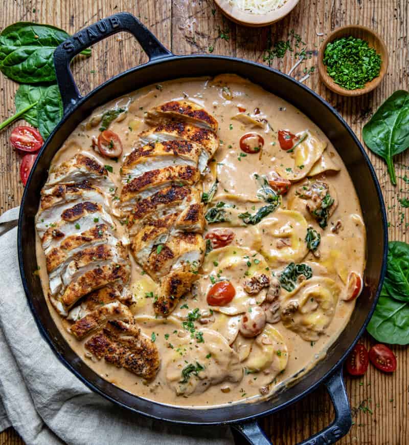Tuscan Chicken Ravioli - I Am Homesteader