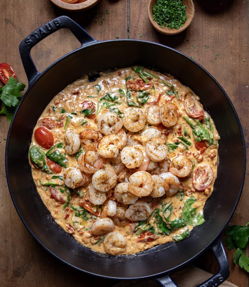 Creamy Tuscan Shrimp - I Am Homesteader