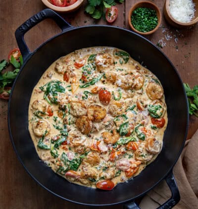 Creamy Tuscan Shrimp - I Am Homesteader