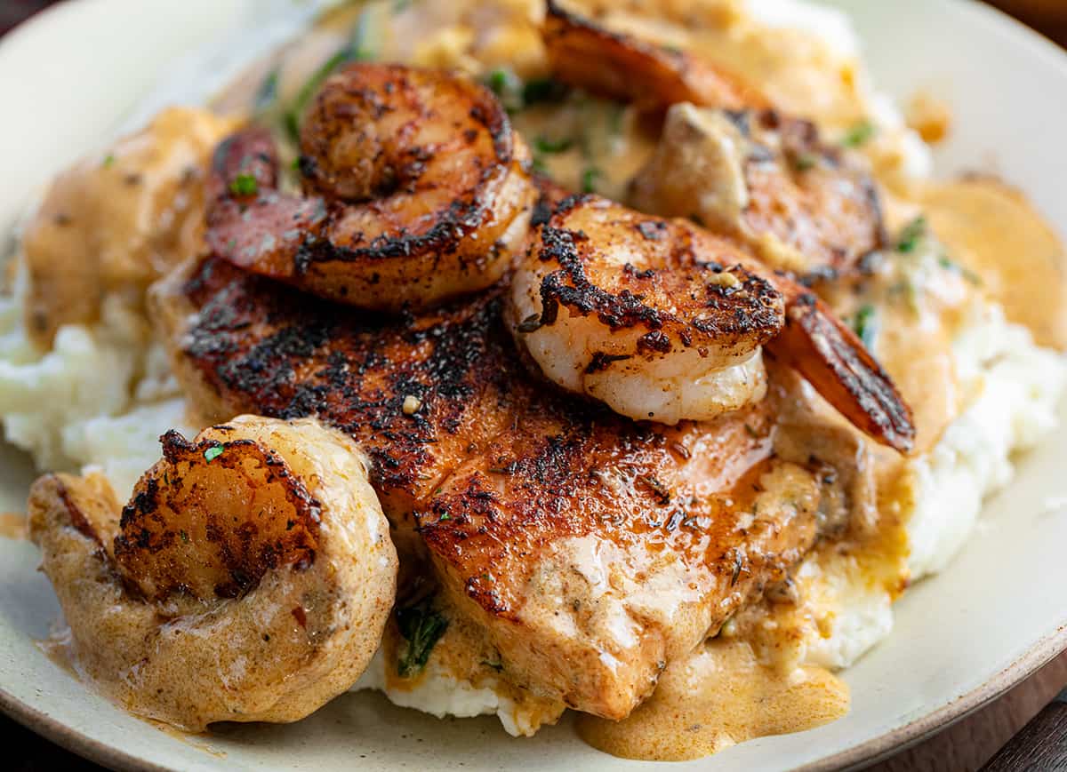 Cajun Salmon and Shrimp