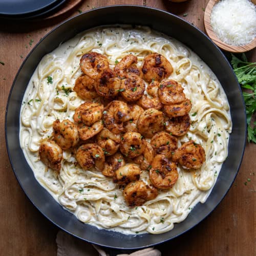 Shrimp Alfredo - I Am Homesteader