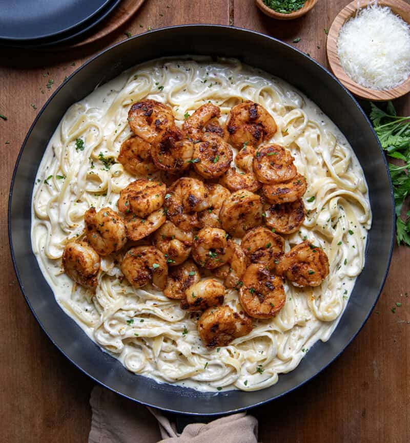 Shrimp Alfredo - I Am Homesteader