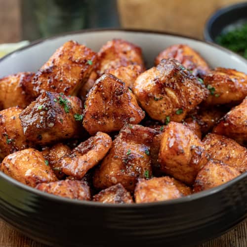 Hot Honey Salmon Bites - I Am Homesteader