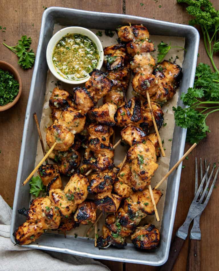 Honey Garlic Chicken Skewers - I Am Homesteader