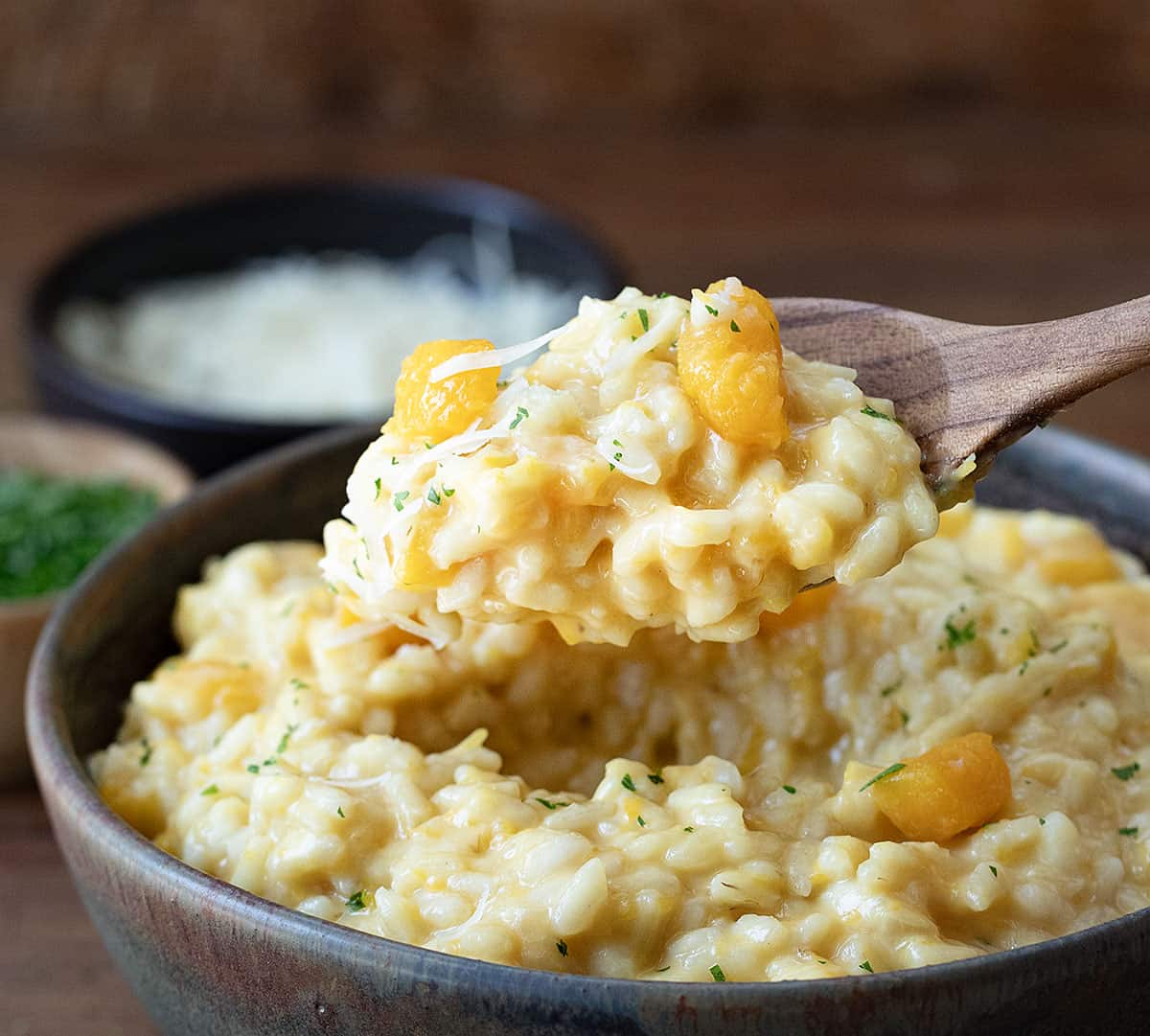 Spoonful of Butternut Squash Risotto.