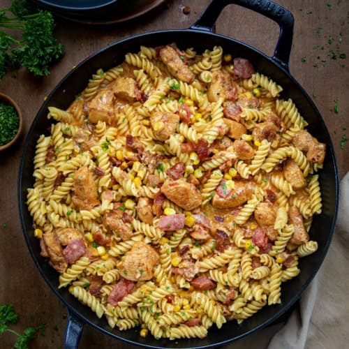 Creamy Chicken and Bacon Pasta - I Am Homesteader