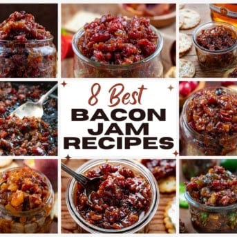 Images of 8 different Bacon Jam Recipes in a collage.